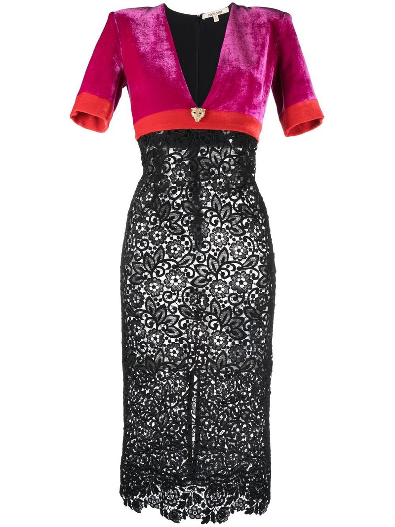 short-sleeved panelled midi dress 1