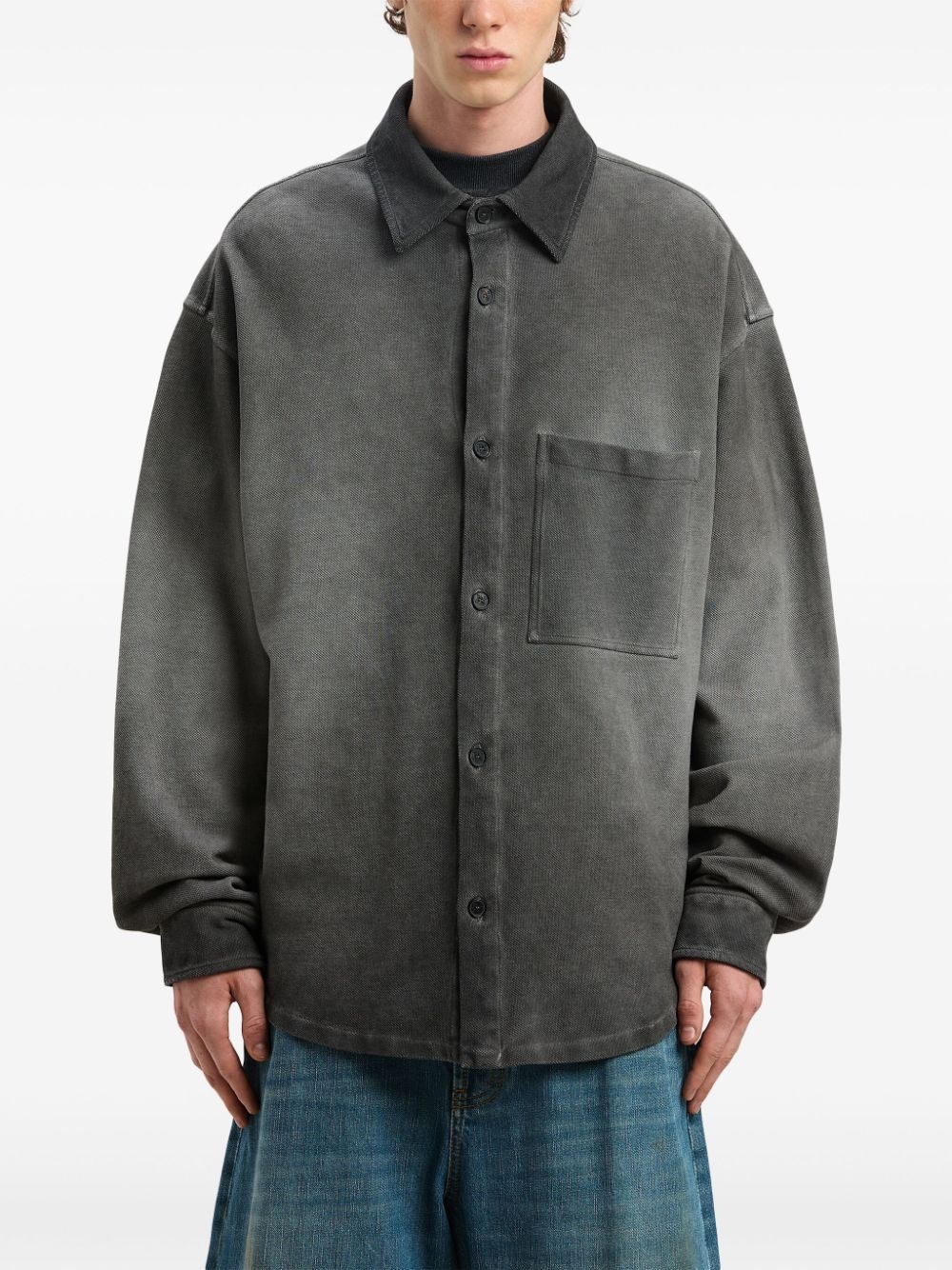 classic logo overshirt - 3
