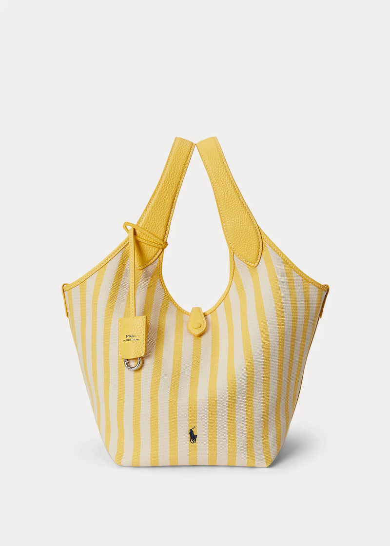 Polo Play Striped Canvas Tote 1