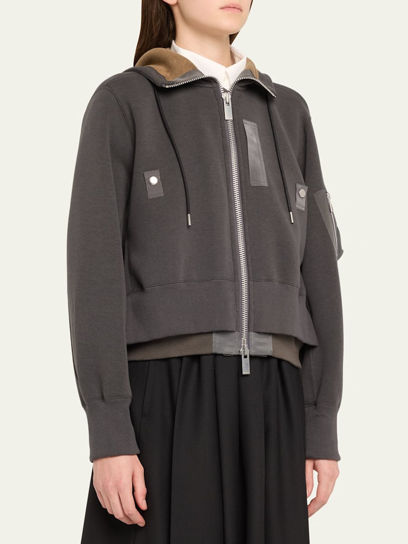 Hybrid Zip-Up Drawstring Hooded Jacket 4