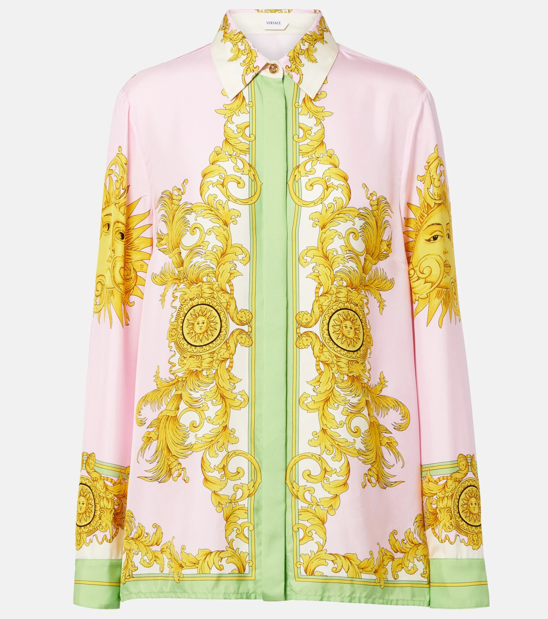 Printed silk twill shirt - 1