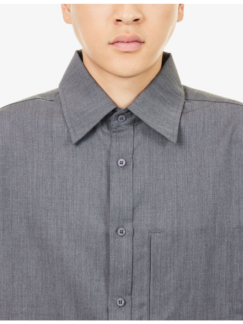 Classic Long-Sleeve Wool Shirt - 5