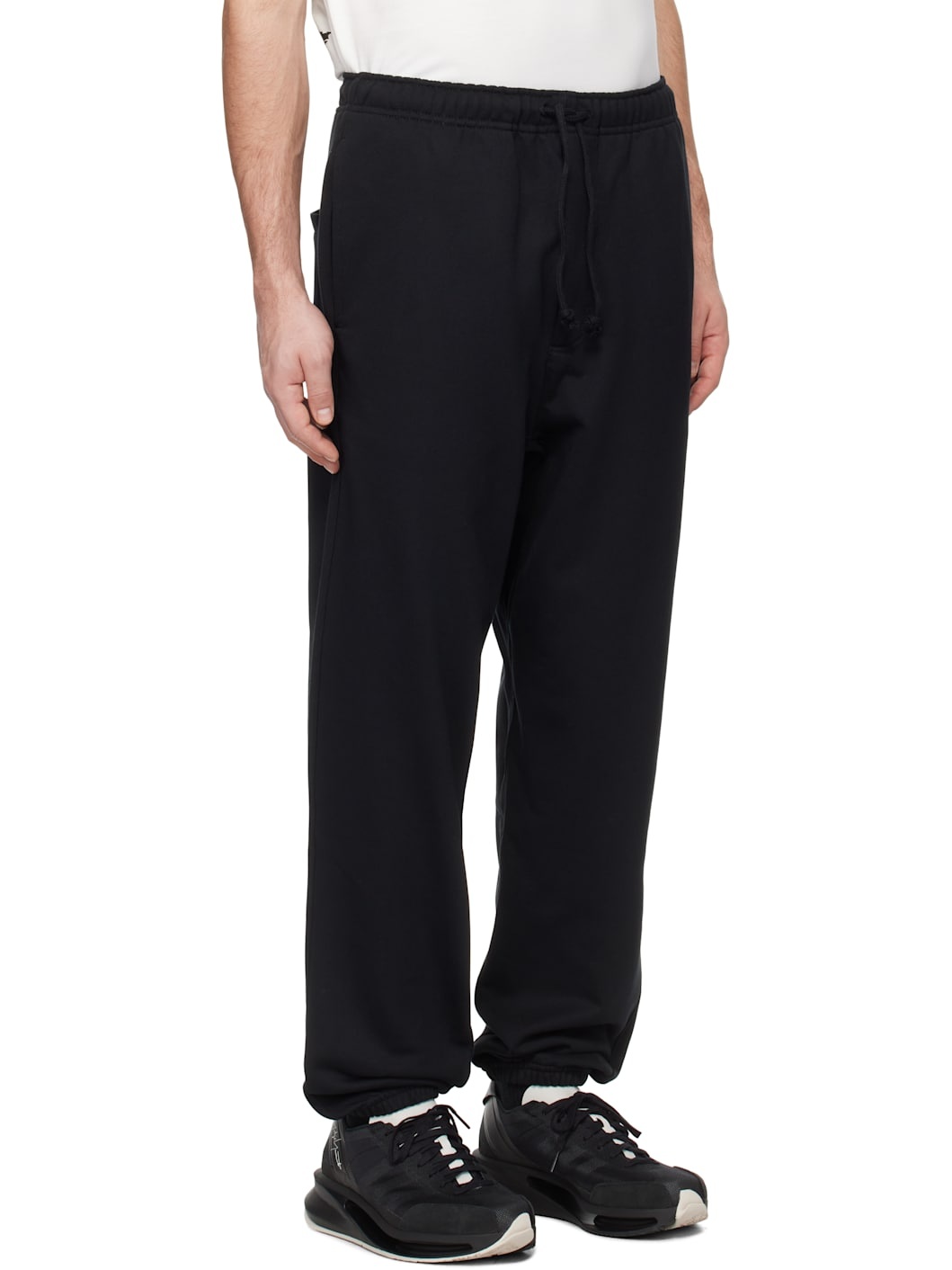 Black French Terry Sweatpants - 2