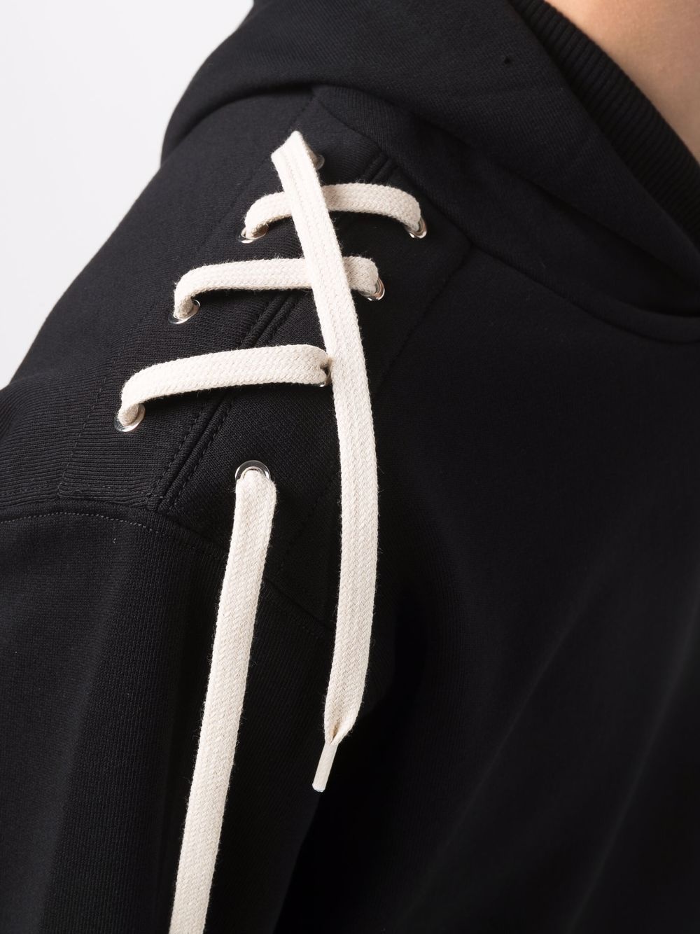 laced pullover hoodie - 5