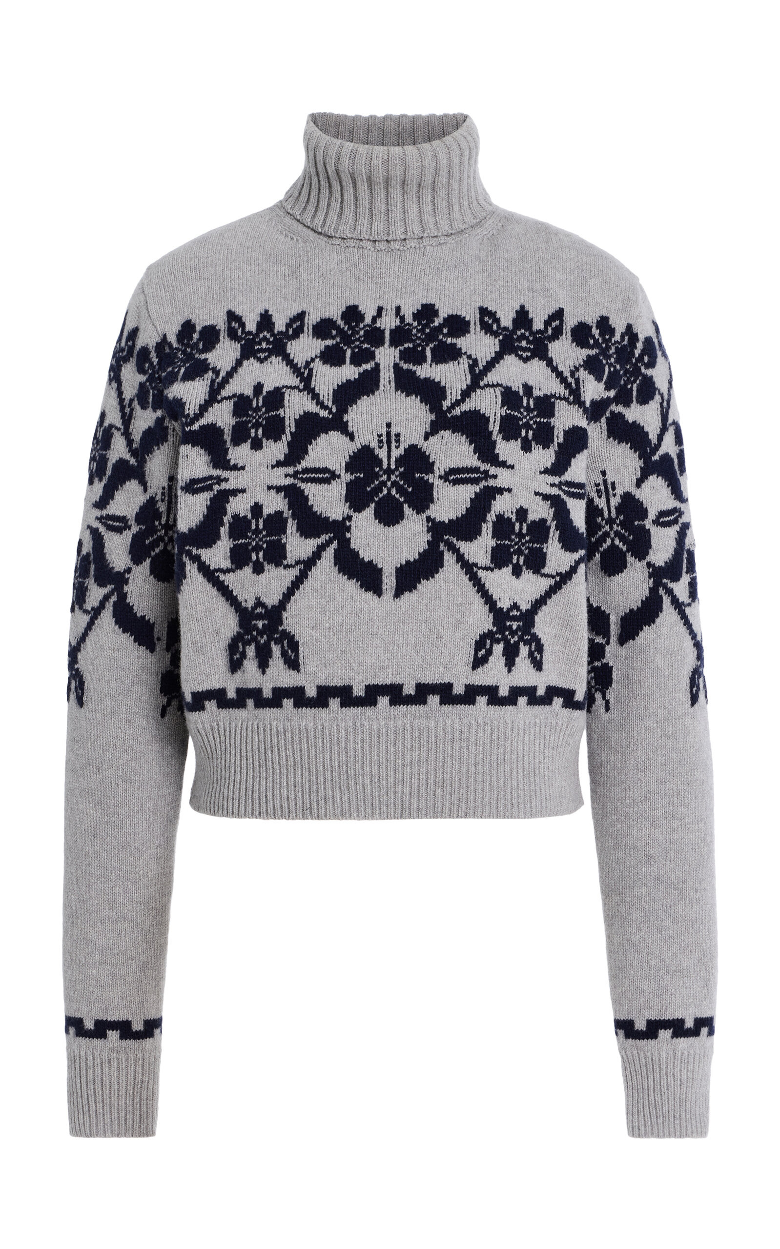 Zoe Fair Isle Wool Sweater grey - 1