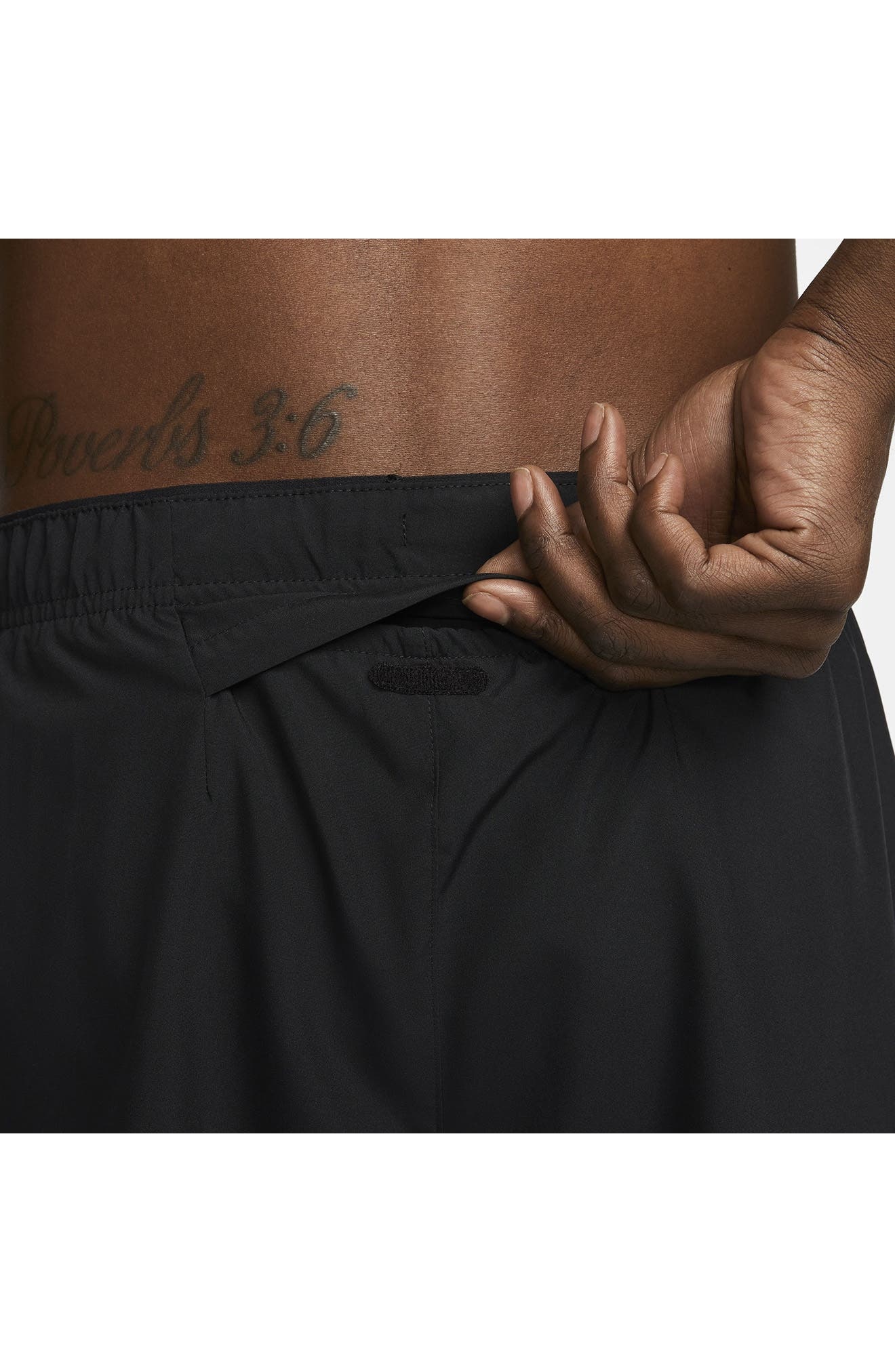 Nike Dri-FIT Challenger 5-Inch Brief Lined Shorts in Black/Black/Black at Nordstrom - 7
