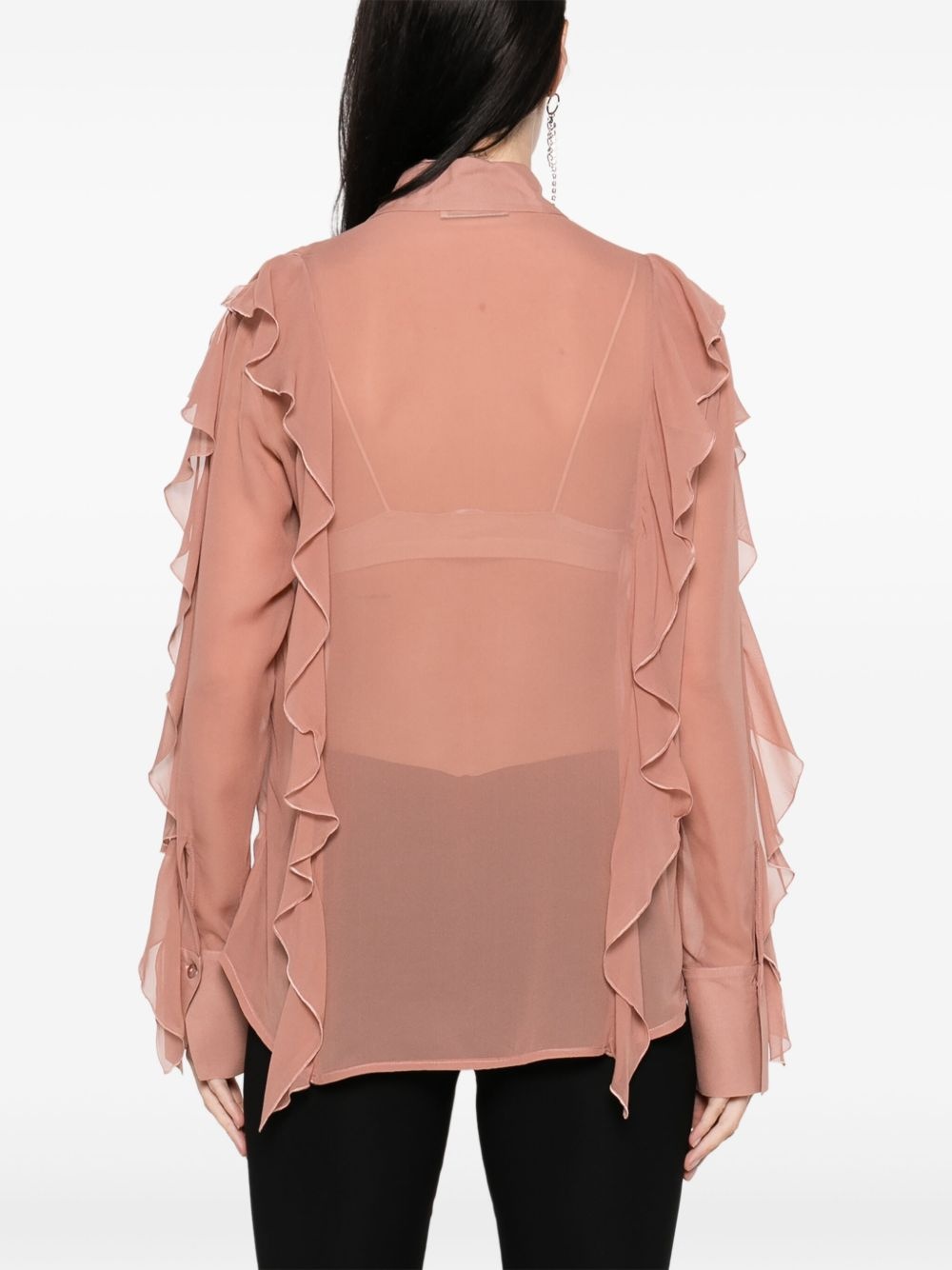 ruffled silk shirt - 4