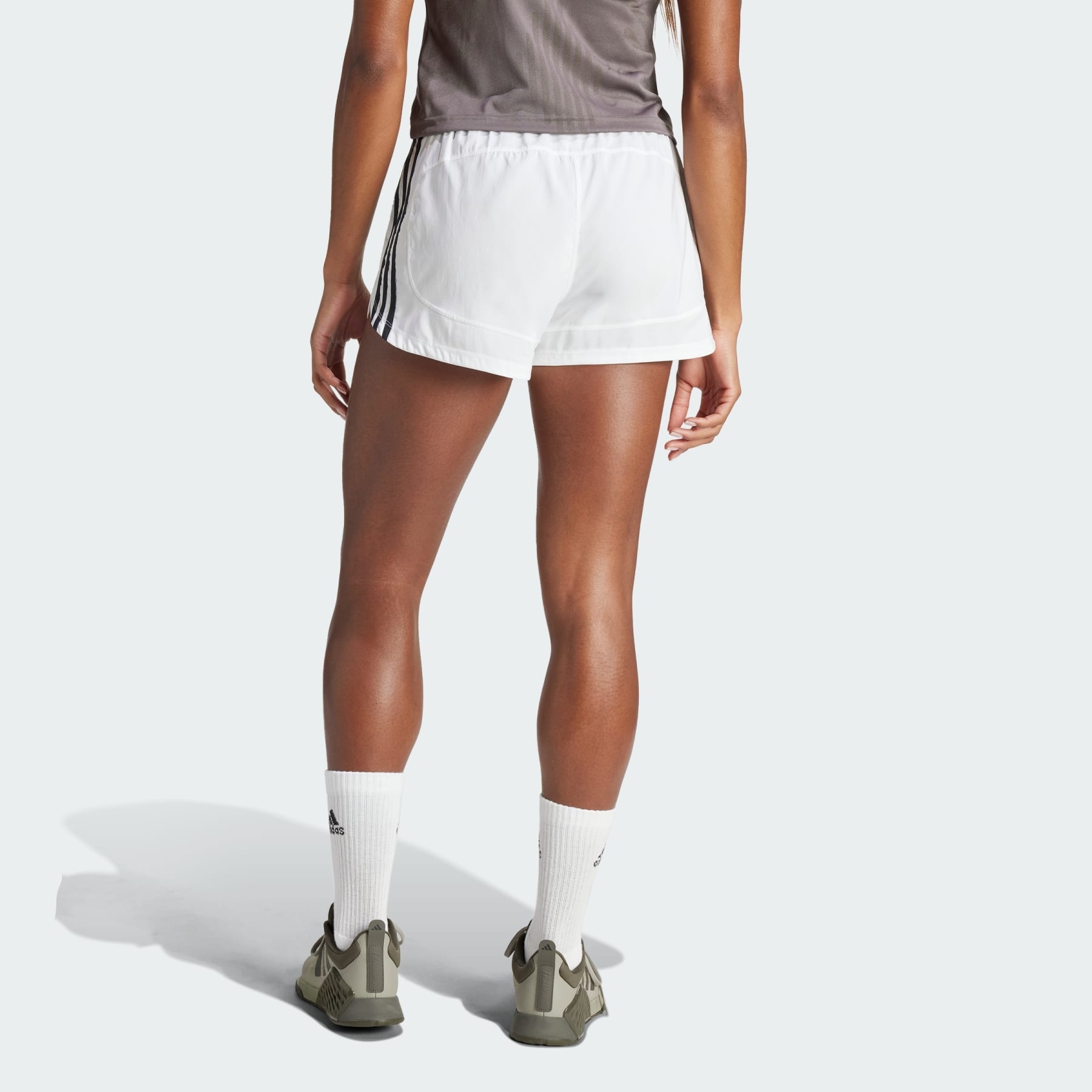 Pacer Training 3-Stripes Woven High-Rise Shorts - 3