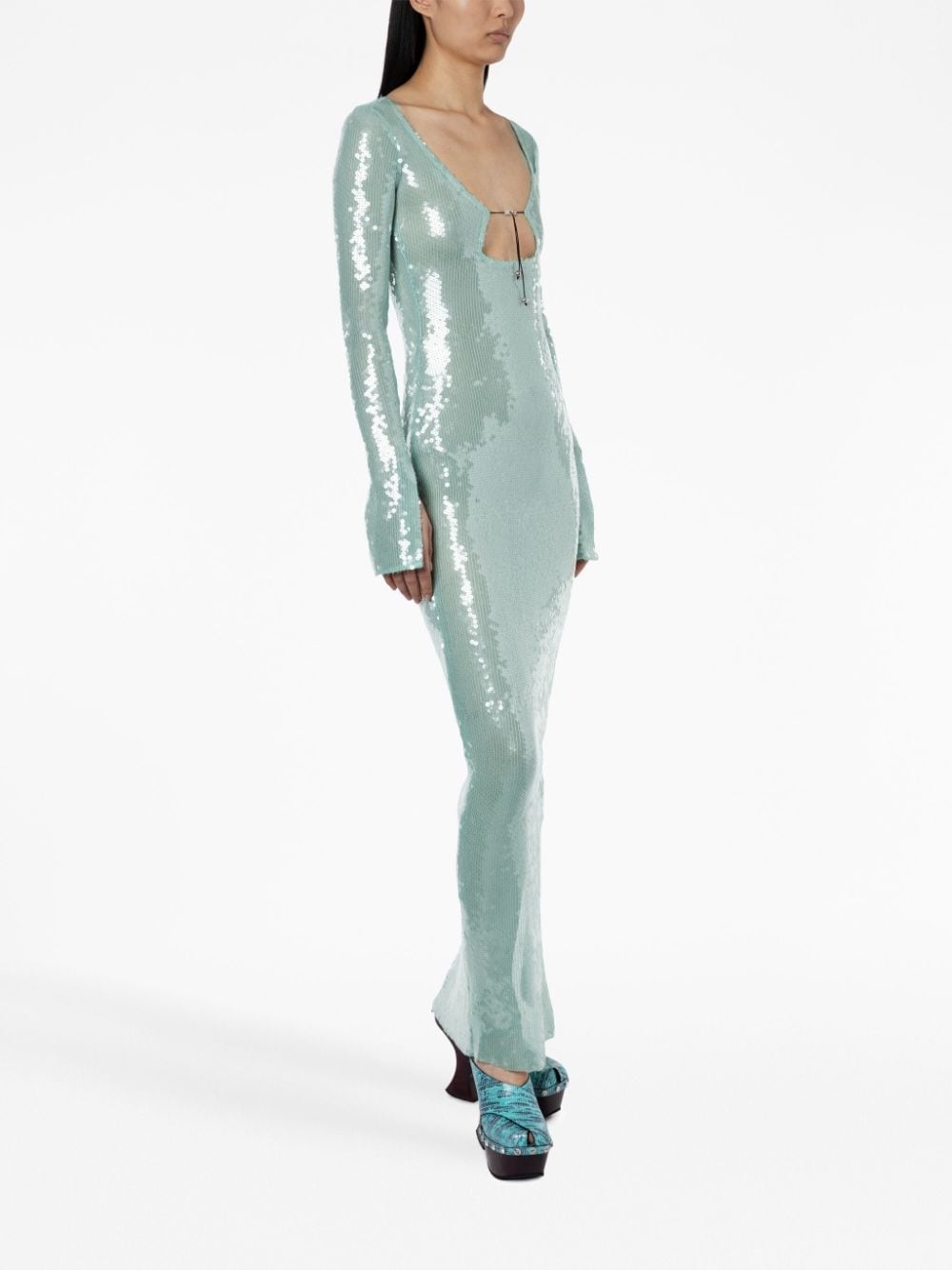 Solaria sequin-embellished midi dress - 3