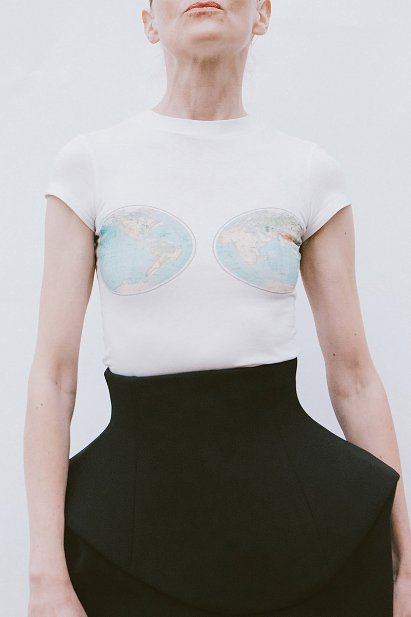 HEMISPHERES MAP PRINTED TEE WHITE 3