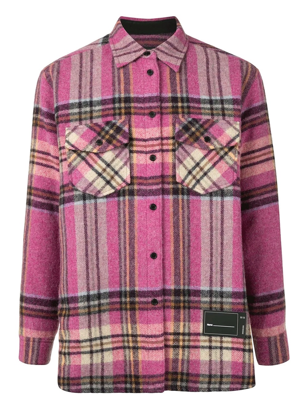 Wd Pink Check Wool Shirt - 1