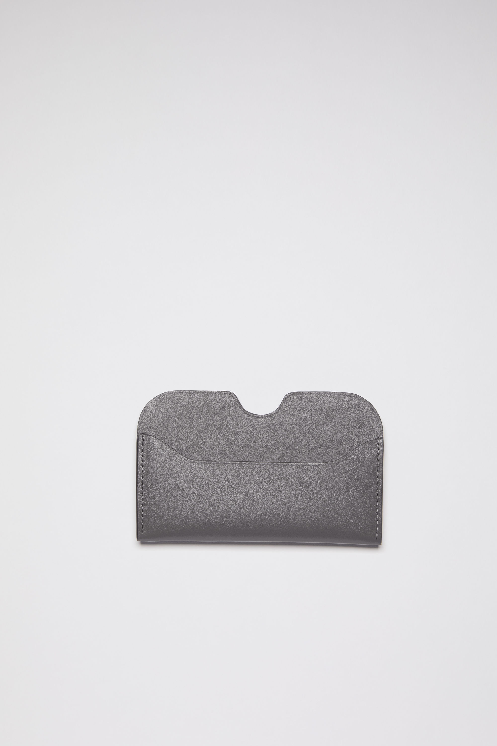 Leather card case - Dark grey - 2