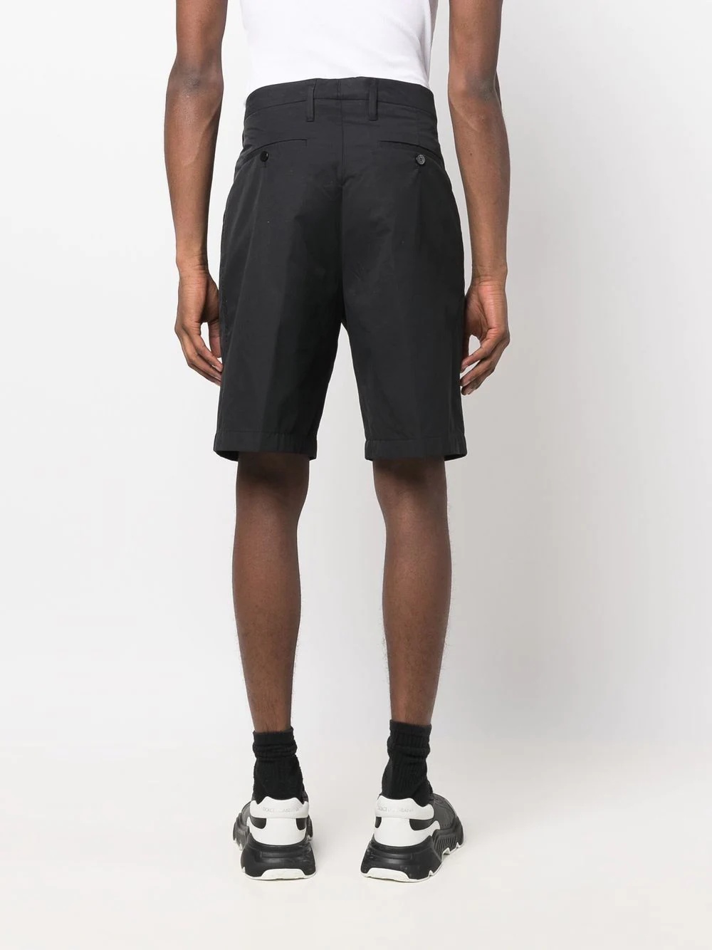 pleated relaxed chino shorts - 4