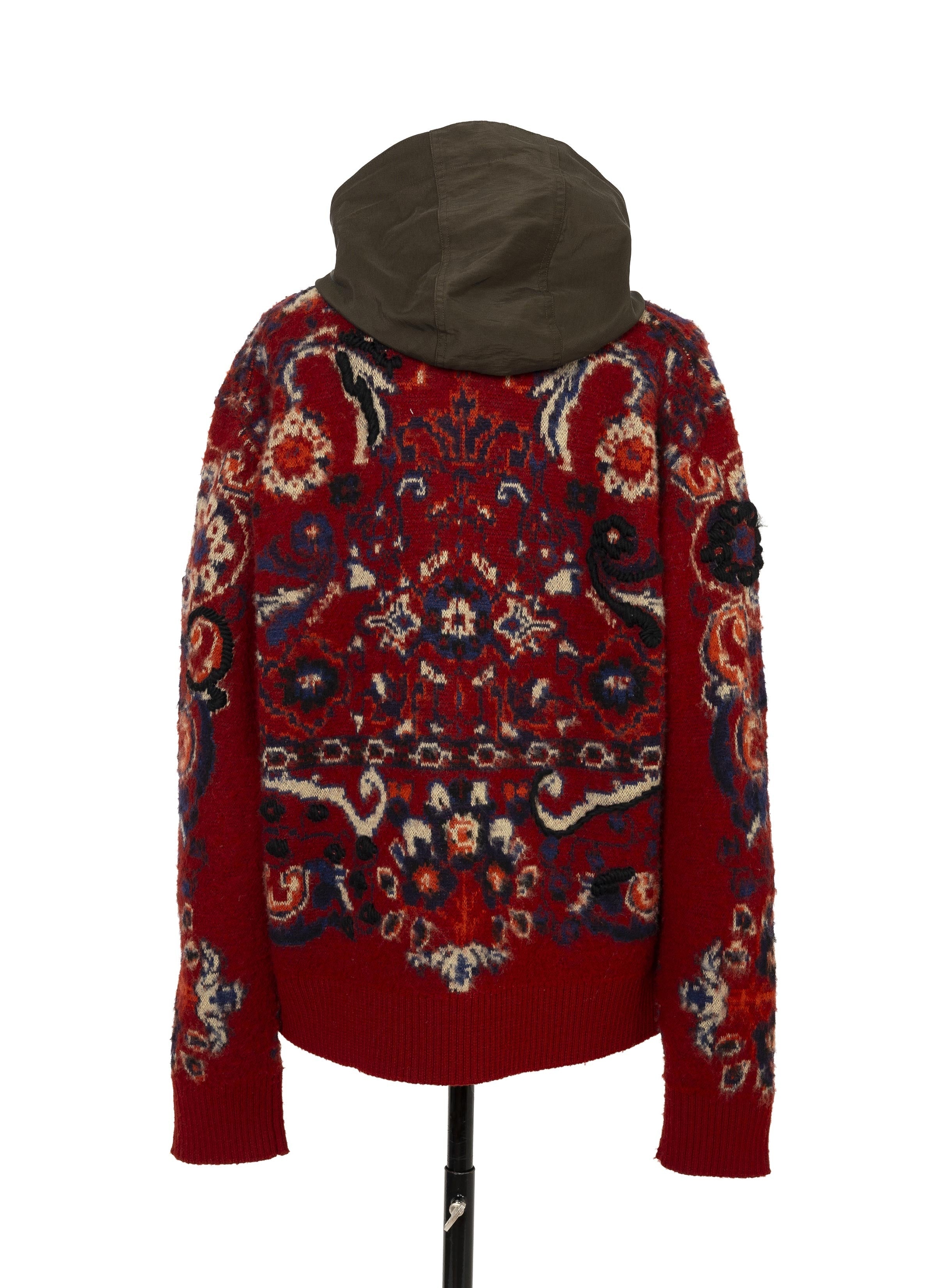 Floral Jacquard Knit Blouson - 3