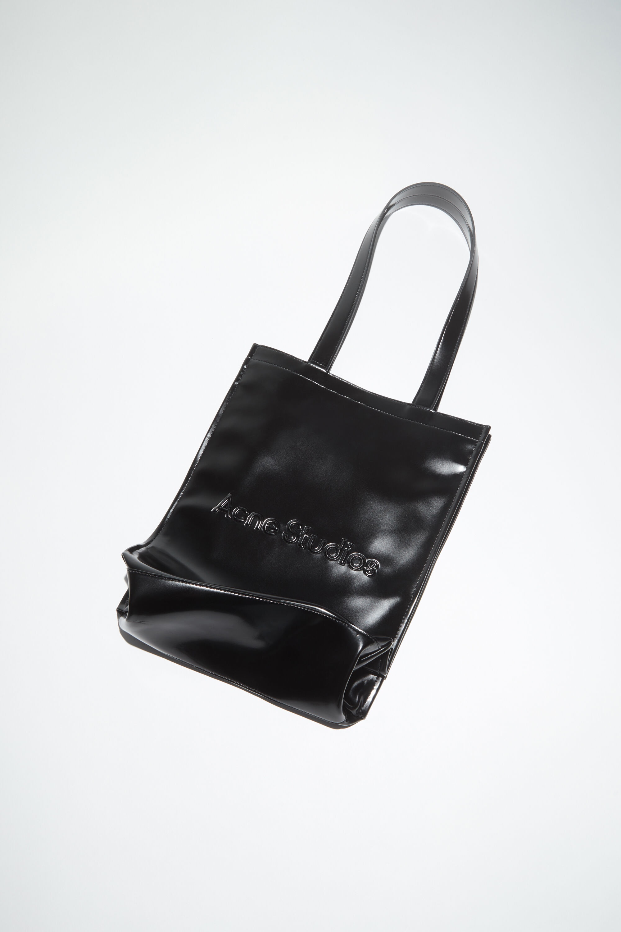 Logo shoulder tote bag - Black - 4