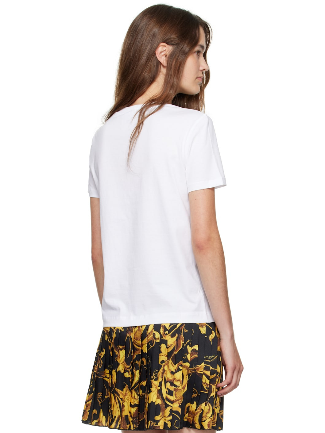 White Screen-Printed Cotton Jersey T-shirt - 3