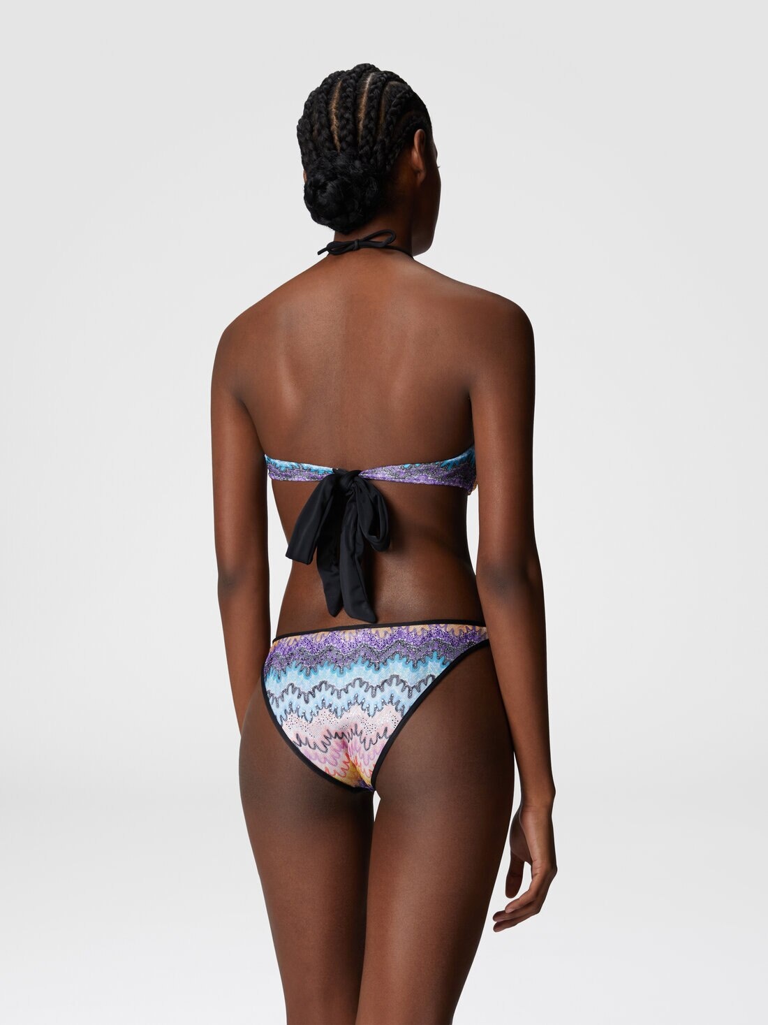 Bandeau trikini with double ties - 3