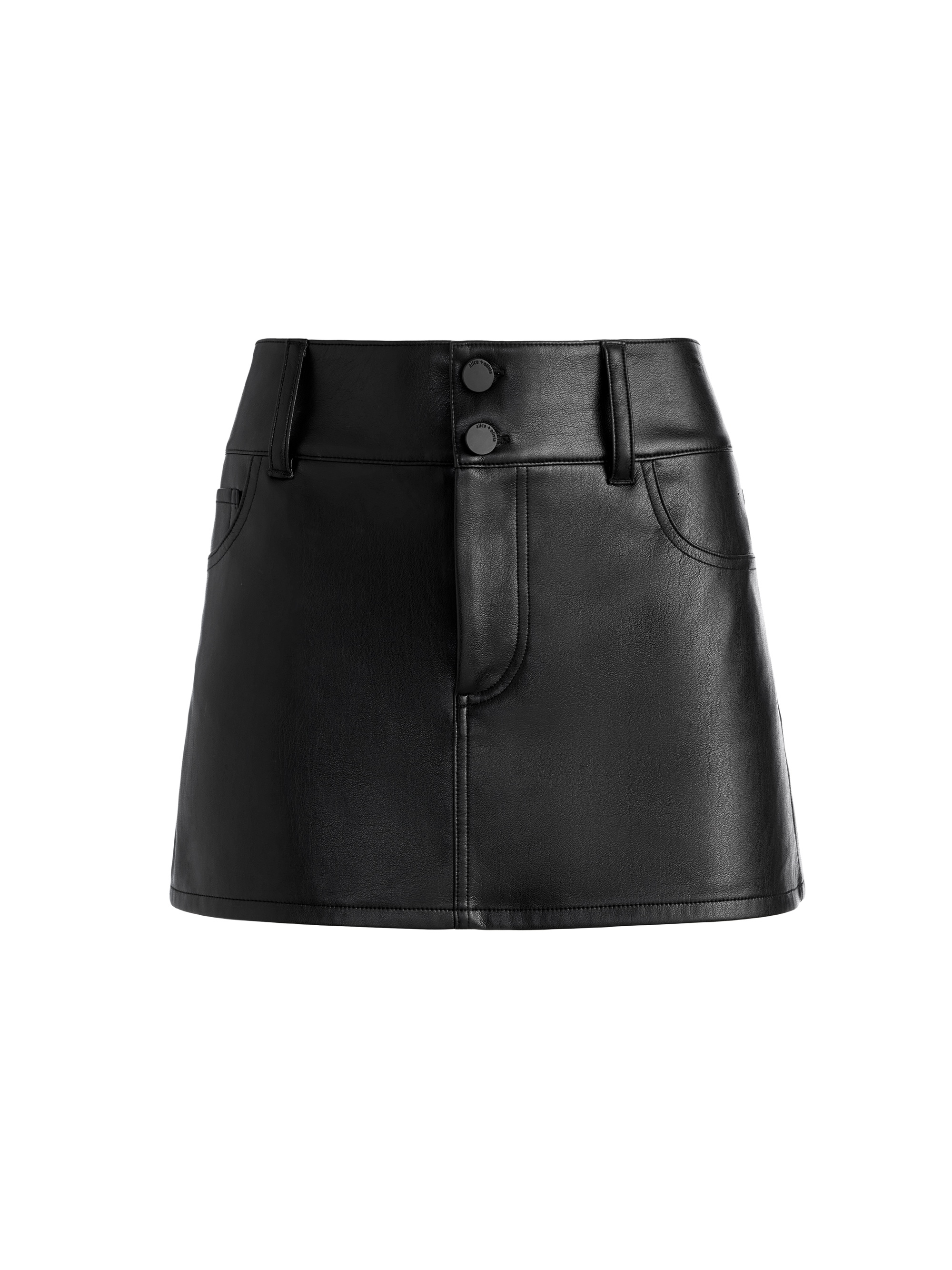 LAIKA LOW RISE VEGAN MINI SKIRT - 1