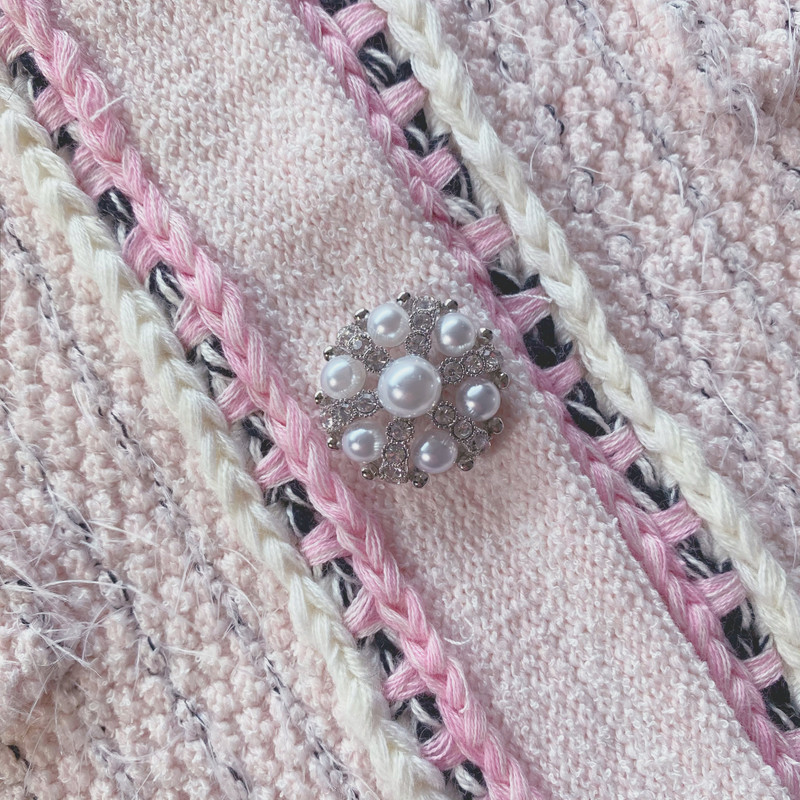 Pink Melange Knit Cardigan 6