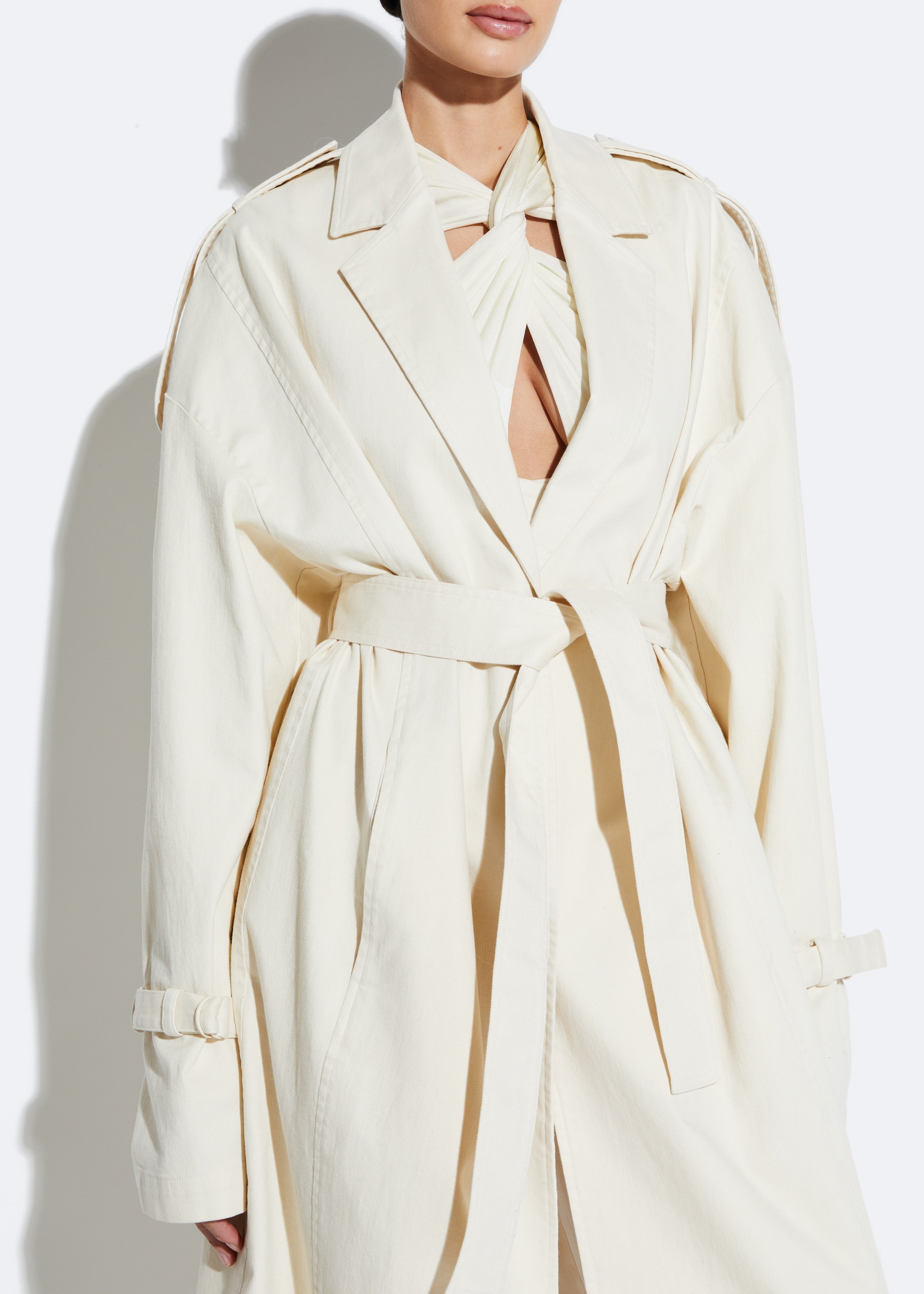 Twill Trench With Shearling - 5