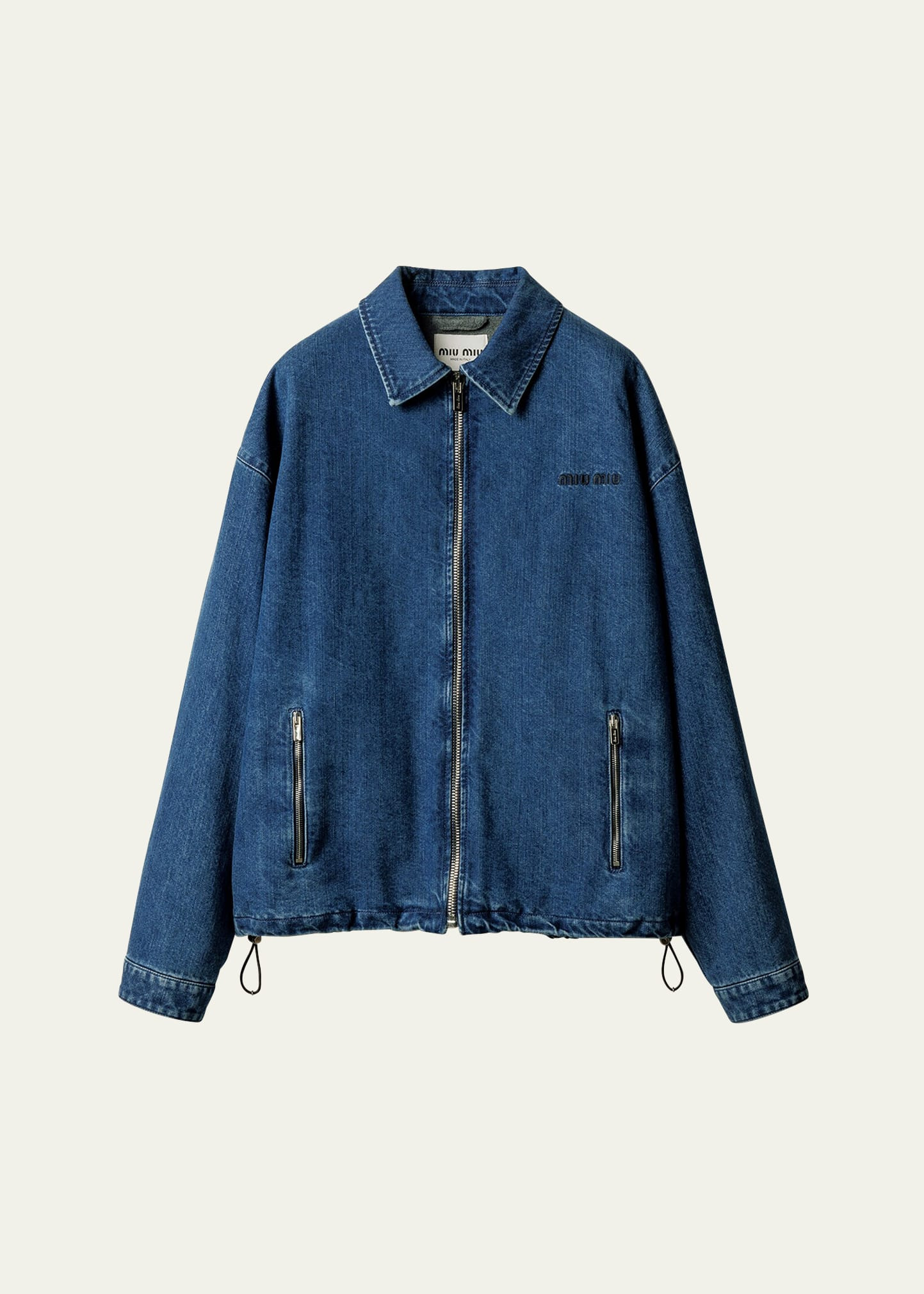 Denim Zip Shirt Jacket - 1