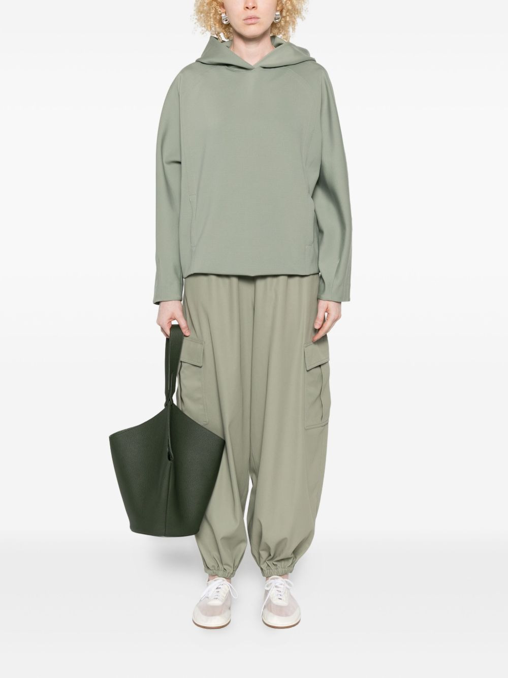 elasticated-hem loose trousers - 2