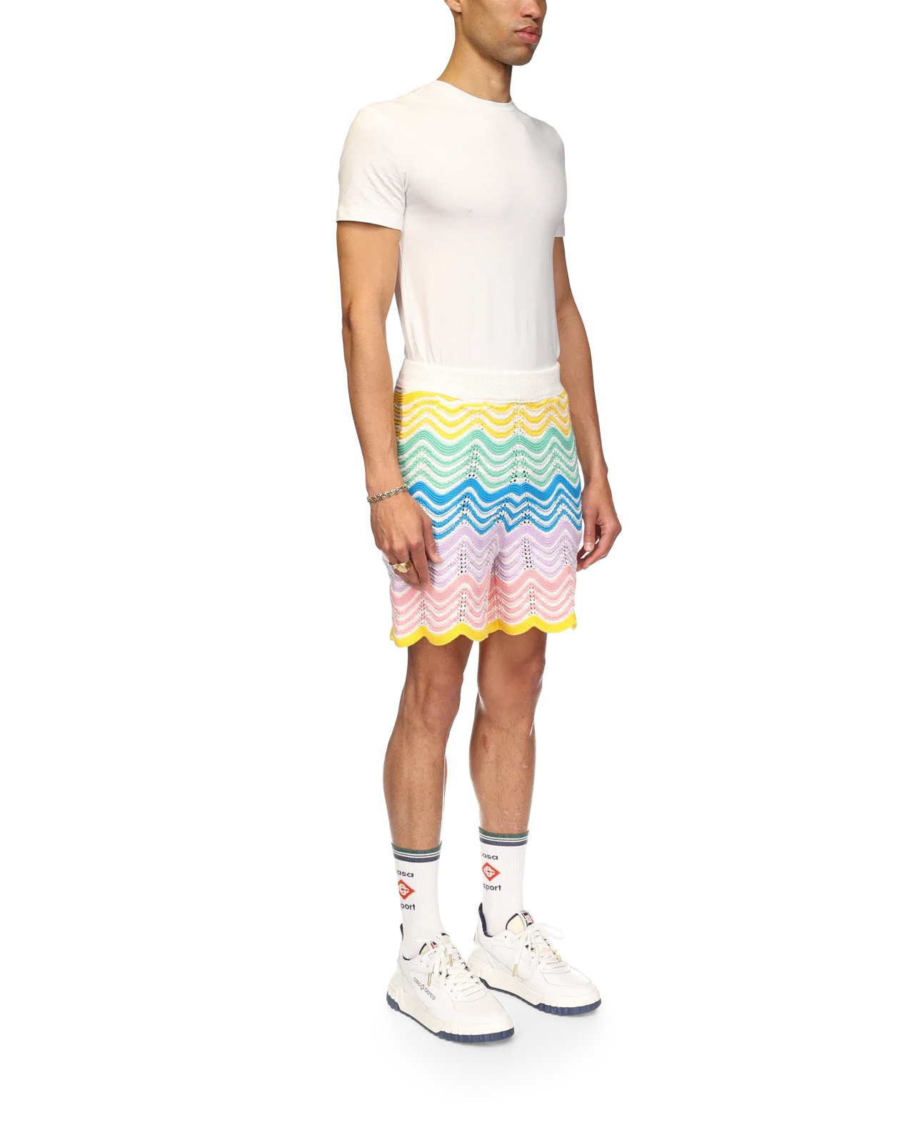 Gradient Wave Knit Shorts - 5