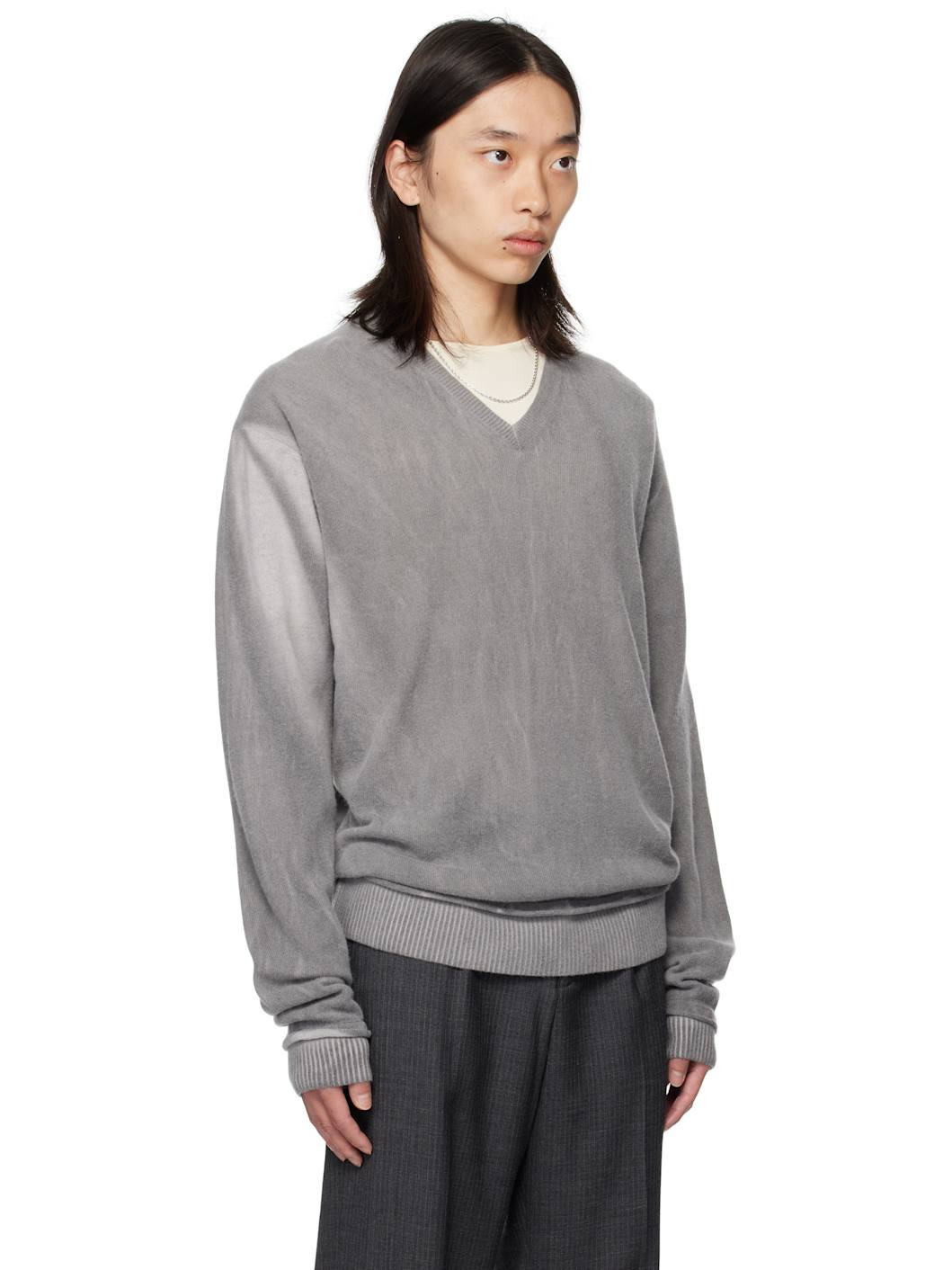 Gray Parallel Sweater - 2