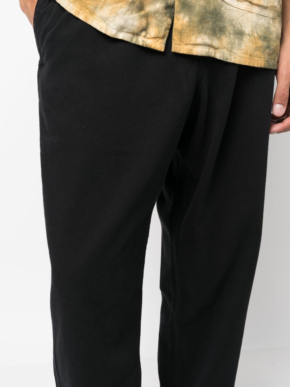 drawstring-fastening waist trousers - 5