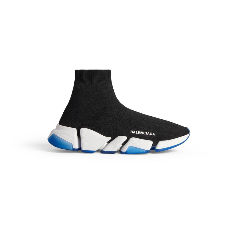 Men's Speed 2.0 Clear Sole Recycled Knit Sneaker in Black - 1