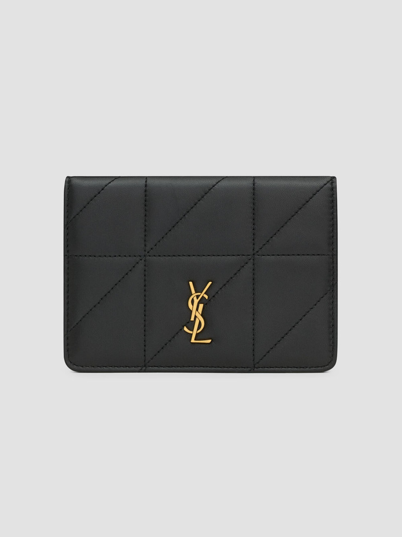 Jamie Passport Case in Lambskin Leather - Black 1