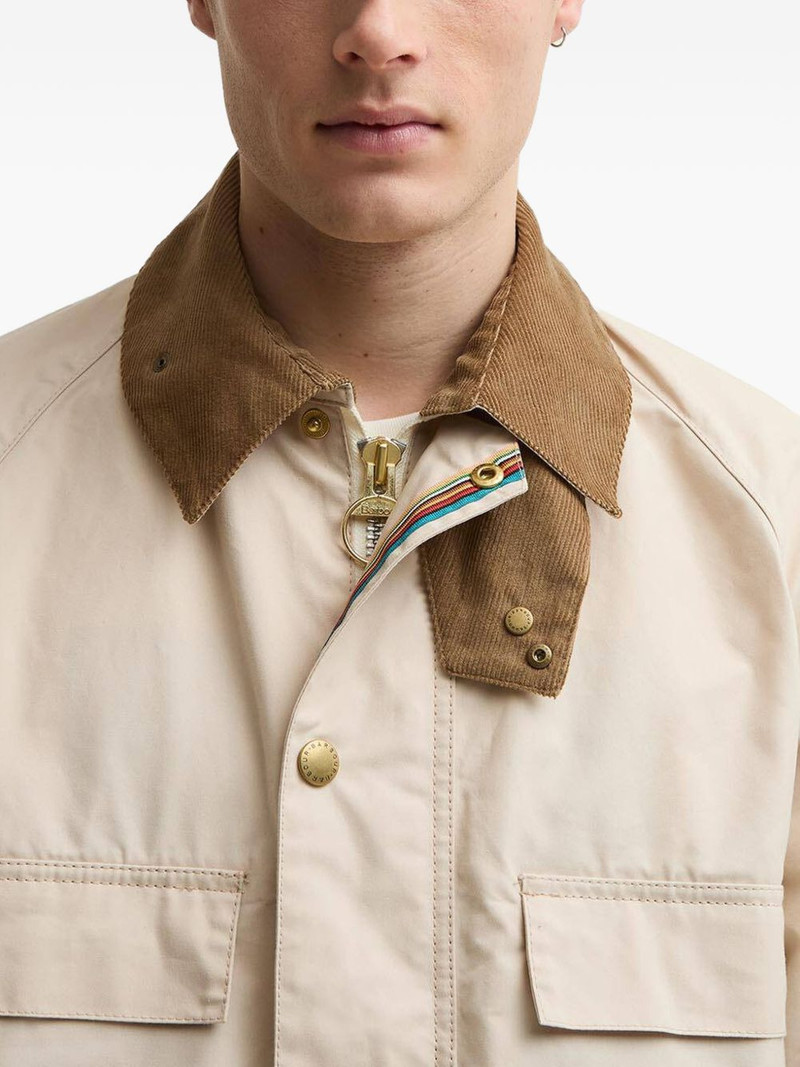 Barbour X PAUL SMITH SUGARLUMP CORDUROY-COLLAR JACKET outlook