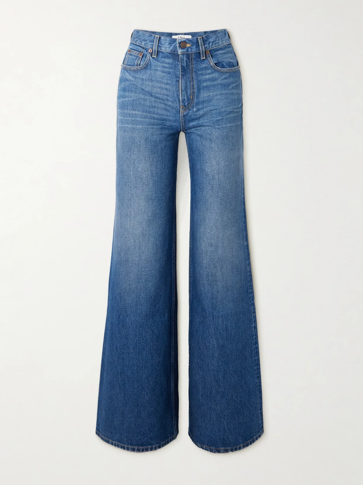 High-rise Wide-leg Jeans - 1