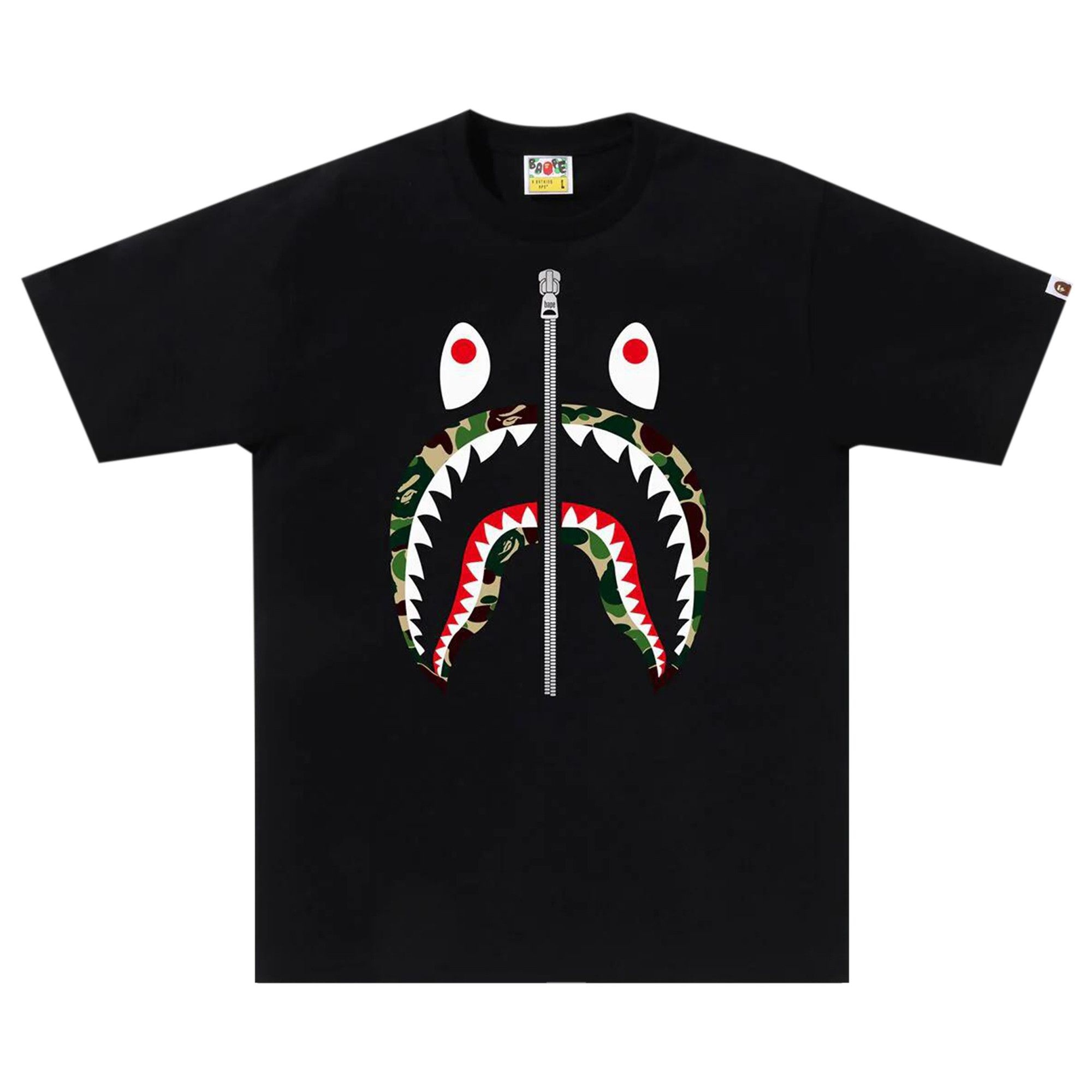 BAPE ABC Camo Shark Tee 'Black/Green' - 1