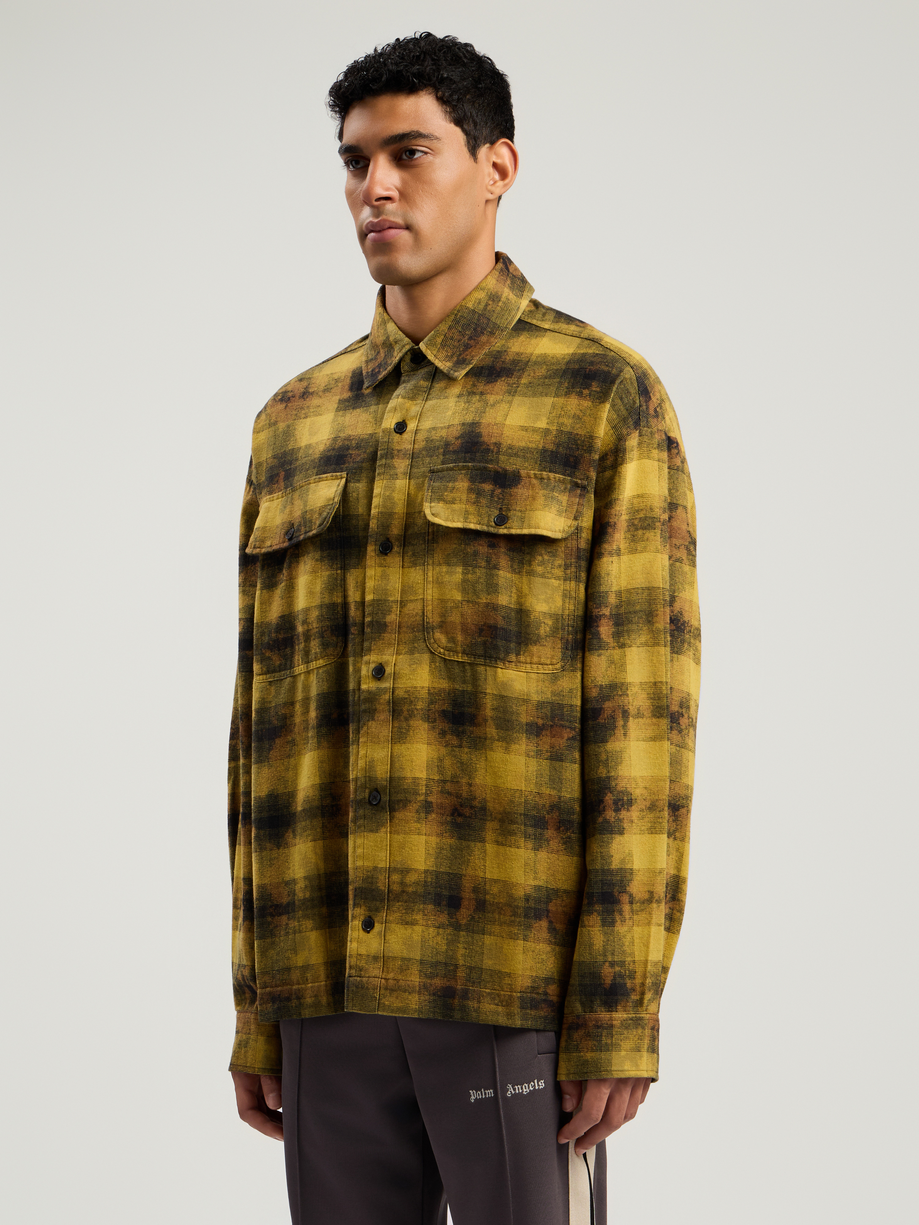 Curved Logo Check Shirt L/S - 4