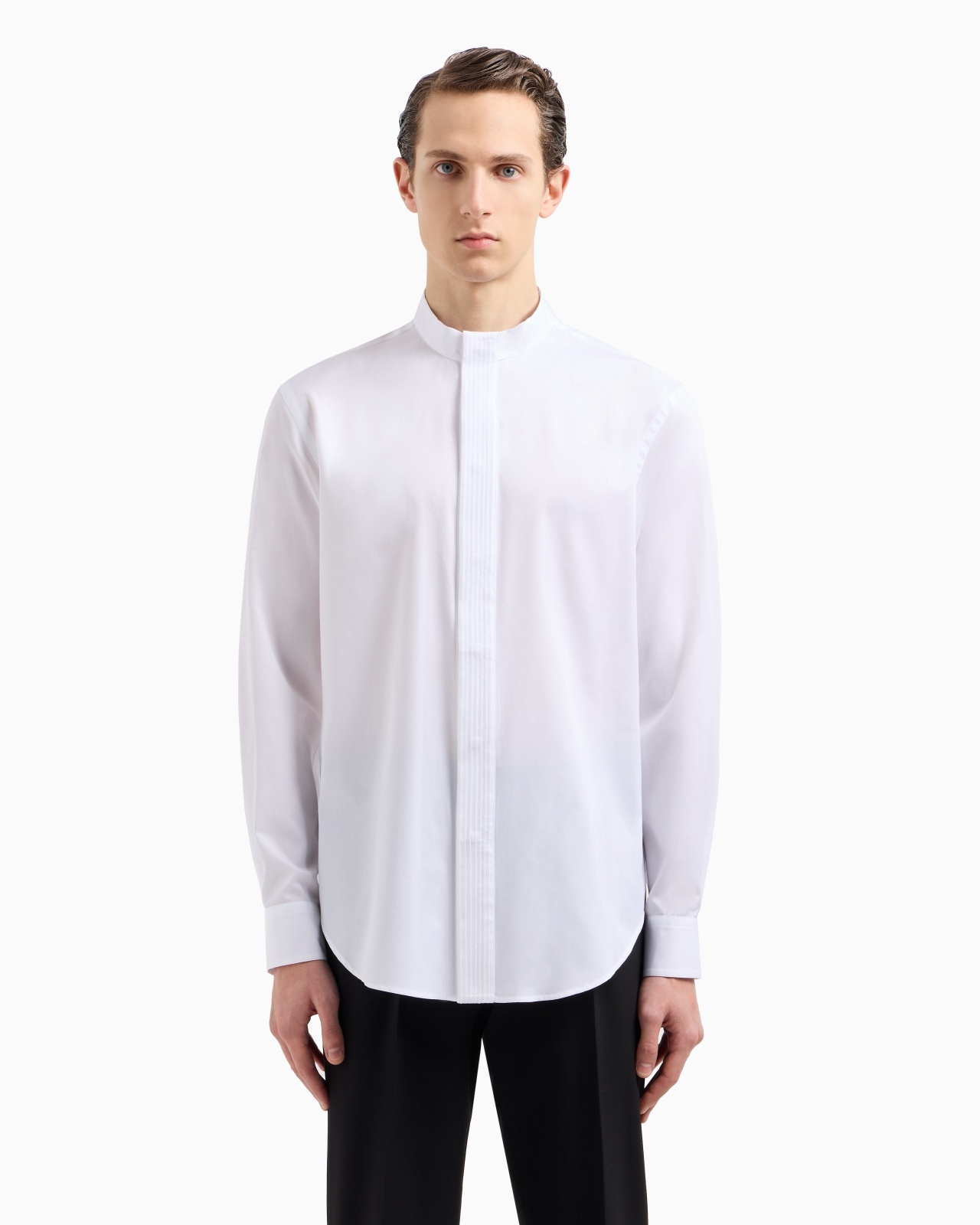 REGULAR-FIT SHIRT IN LUXURY COTTON TWILL - 4