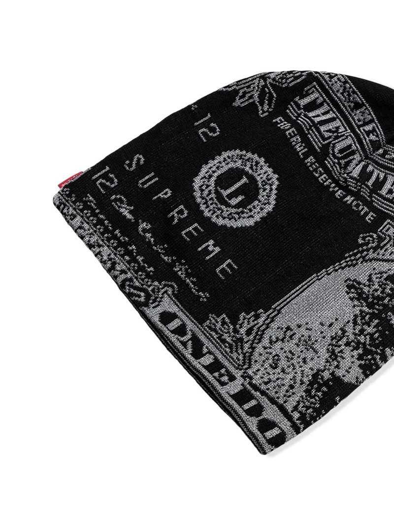Dollar graphic-print beanie hat 3
