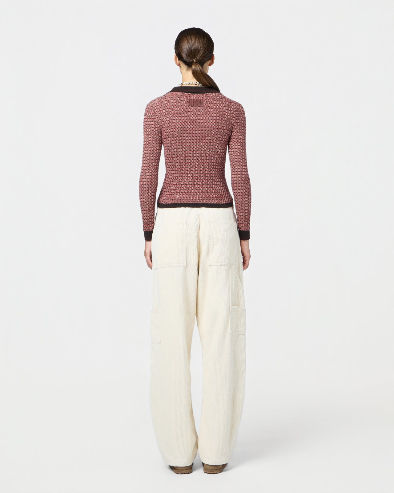 Chevron L/S Shrunken Polo - 7
