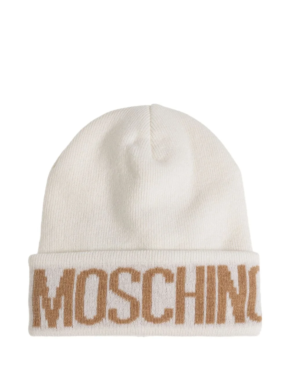 logo-intarsia beanie hat - 1