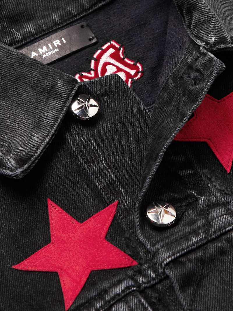 + Chemist Slim-Fit Appliquéd Denim Trucker Jacket 5