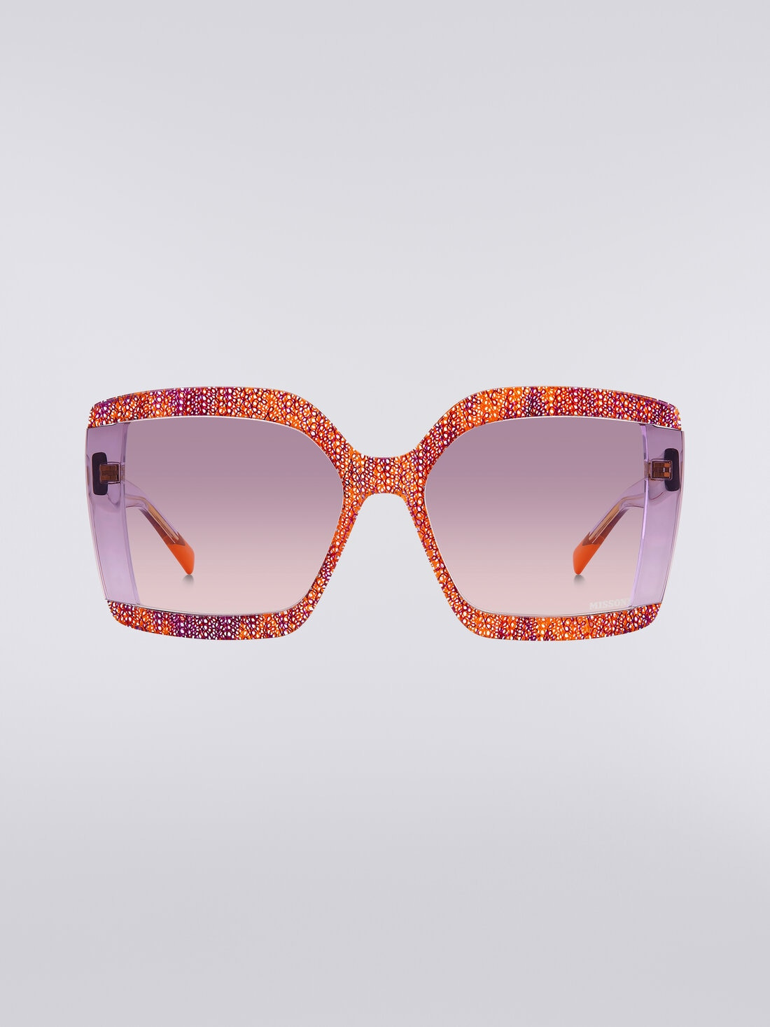 Square sunglasses with fabric inserts - 1