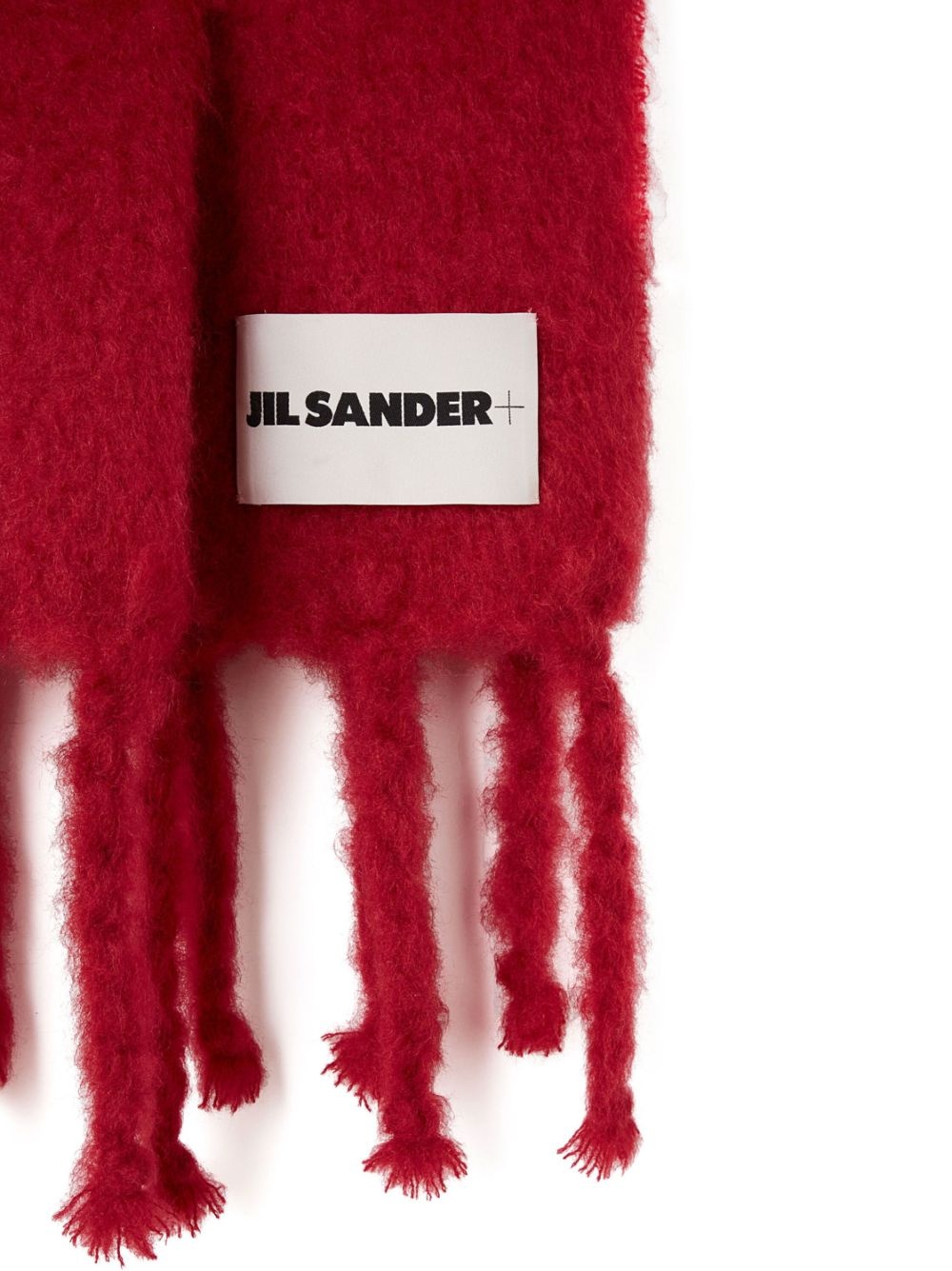 logo-patch chunky-knit scarf - 4