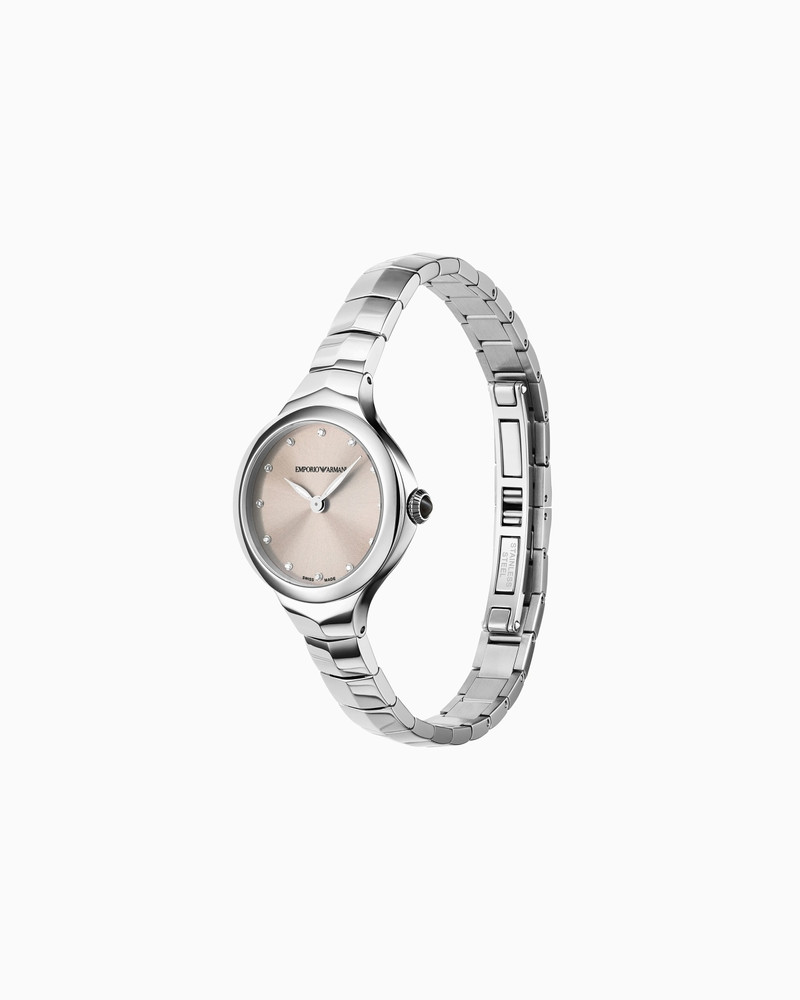 EMPORIO ARMANI WOMEN'S SWISS MADE FLUID DECO TWO-HAND WATCH outlook