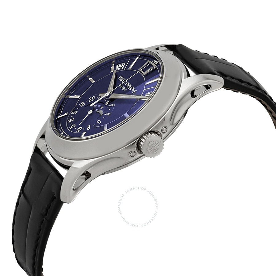 Patek Philippe Complications Moon Phases Annual Calendar Automatic Blue Sunburst Dial Men's Watch 52 - 2