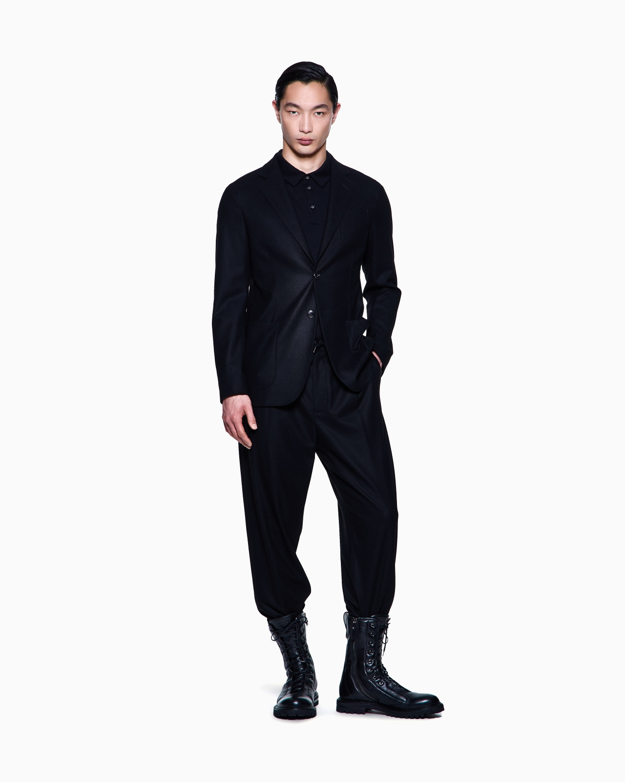 SINGLE-PLEAT CASHMERE DRAP TROUSERS - 2