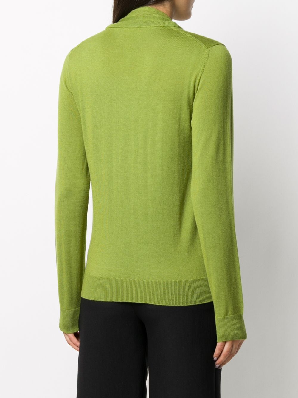 front tie wool jumper - 4