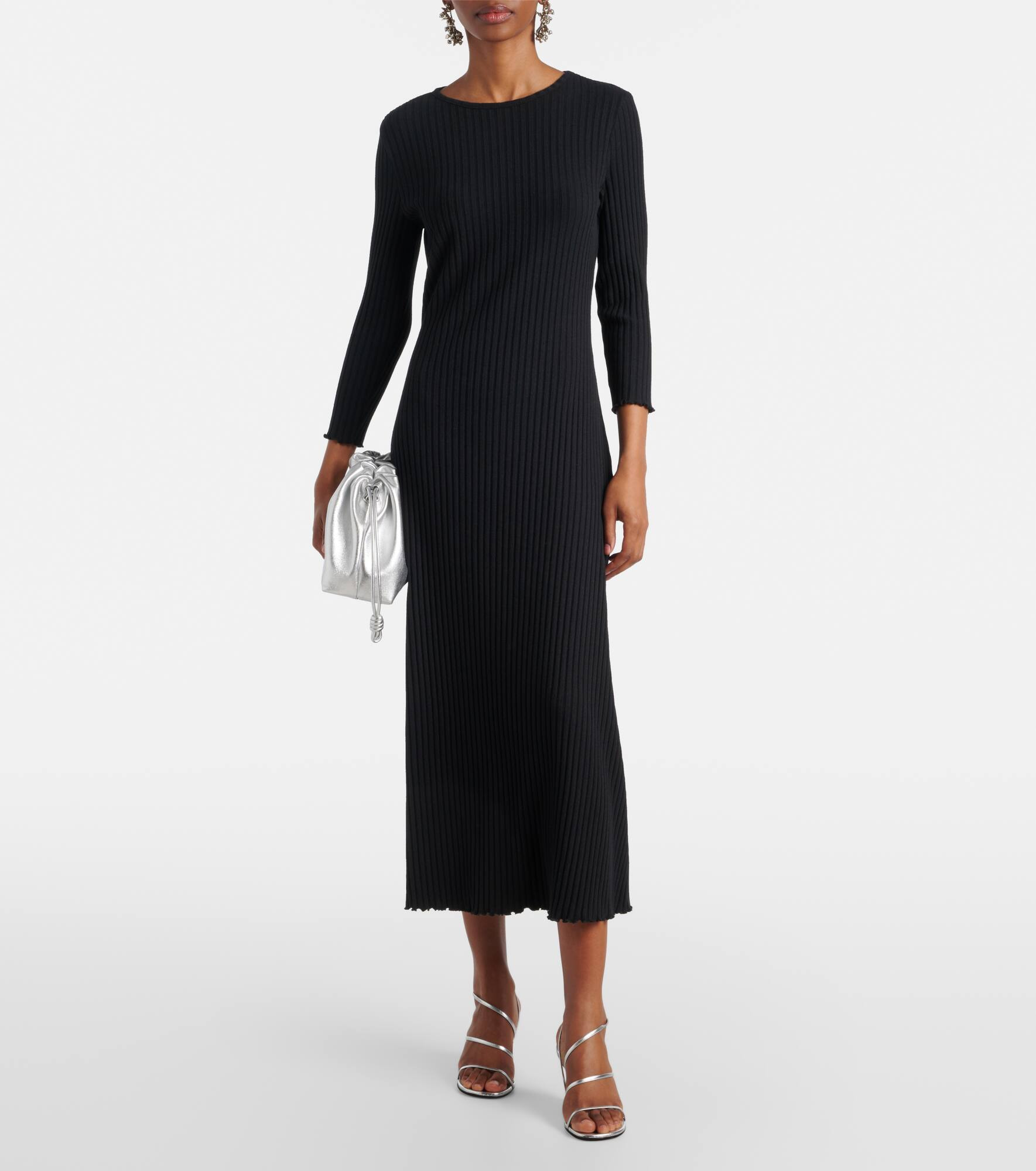 Ribbed-knit cotton-blend maxi dress - 2