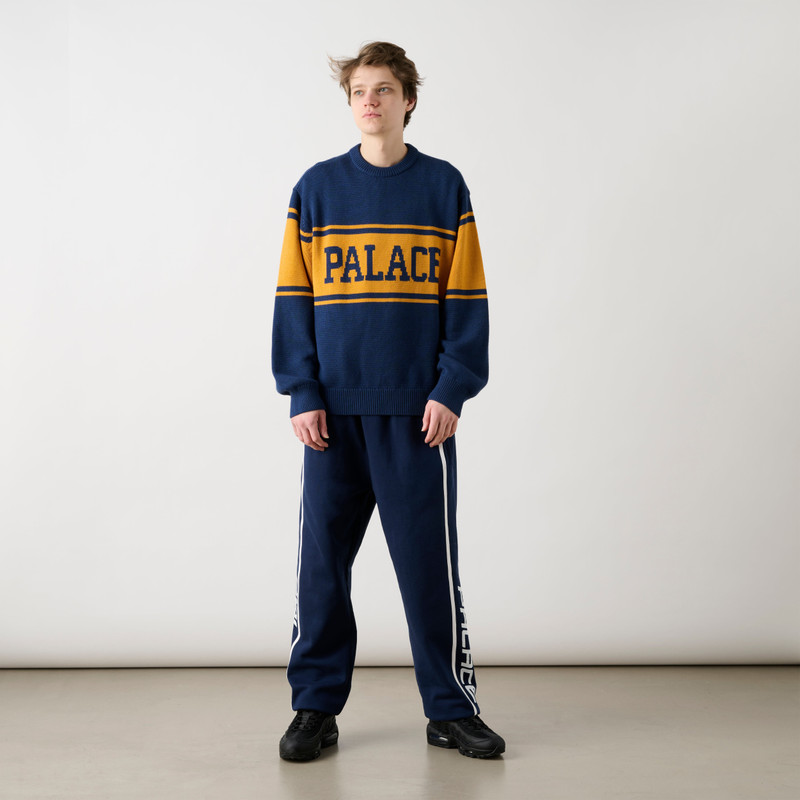 PALACE COLLEGE STRIPE KNIT NAVY outlook