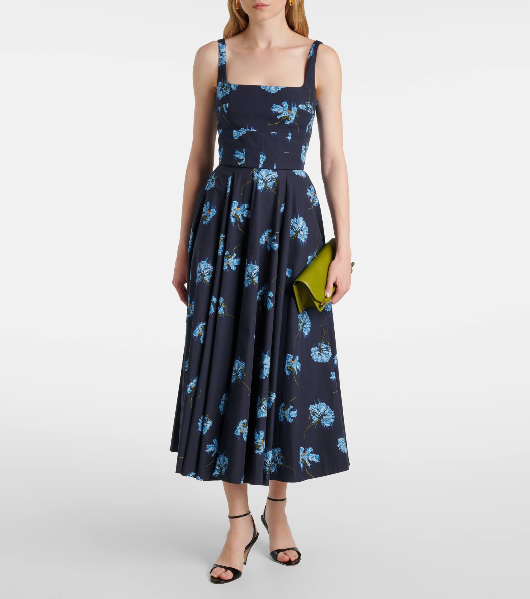 Floral cotton midi dress - 2