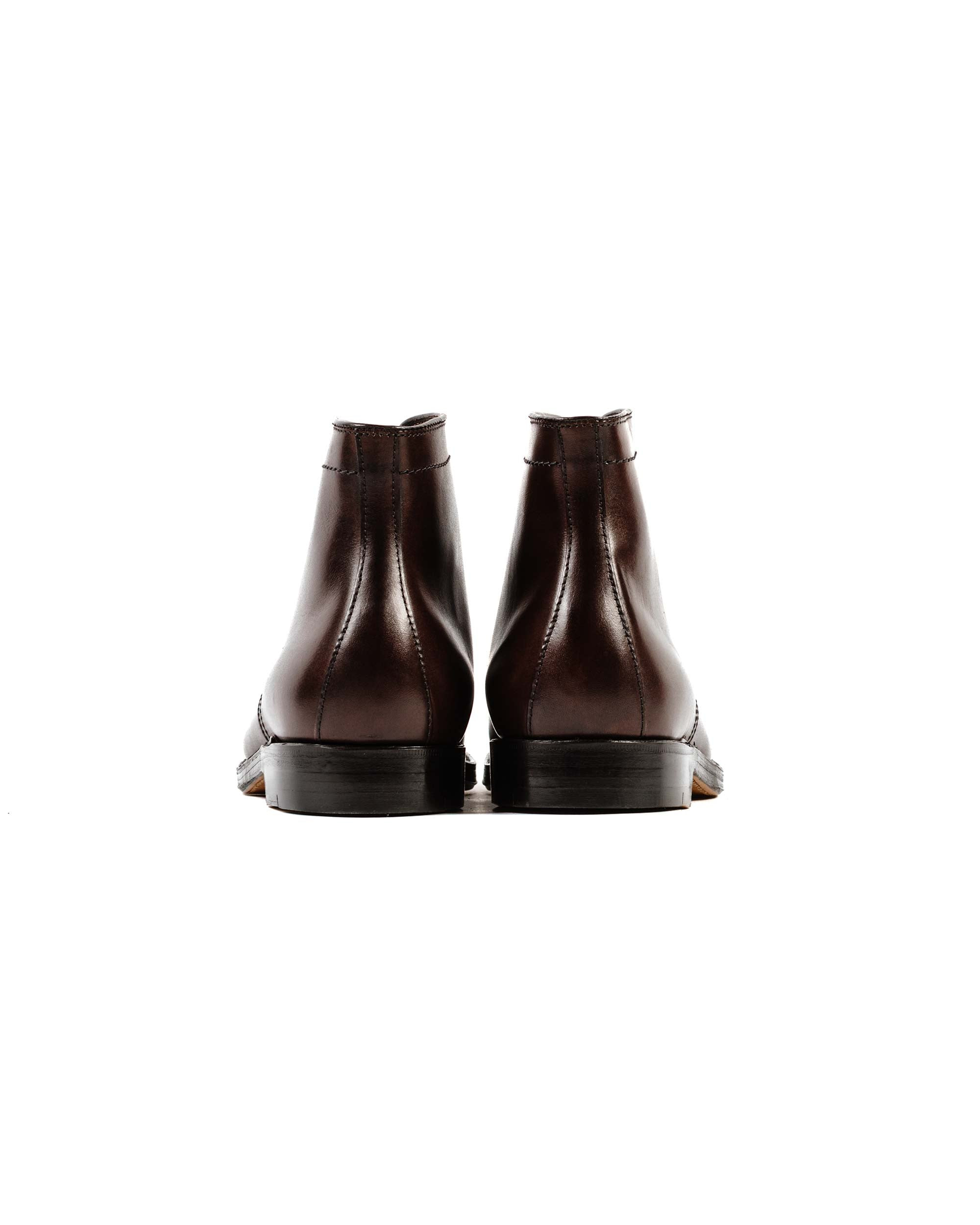 Plain Toe Boot Dark Brown Calfskin G2804 - 4